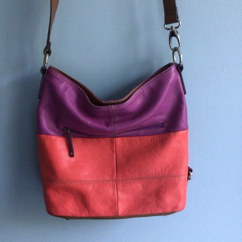 Tignanello hobo/crossbody leather Poppy Iris handbag - Picture 3 of 11